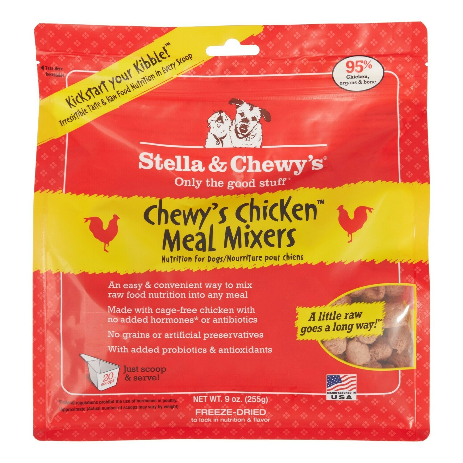 Stella & Chewy's Chewy's Chicken Meal Mixers Grain-Free Freeze-Dried Dog Food, 8-oz bag