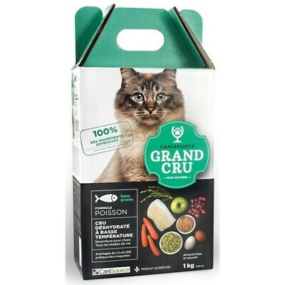 CaniSource Grand Cru Fish Formula Grain-Free Dehydrated Cat Food, 1-kg