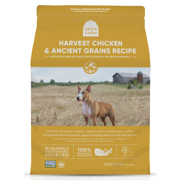 Open Farm Harvest Chicken & Ancient Grains Recipe Dry Dog Food, 22-lb bag