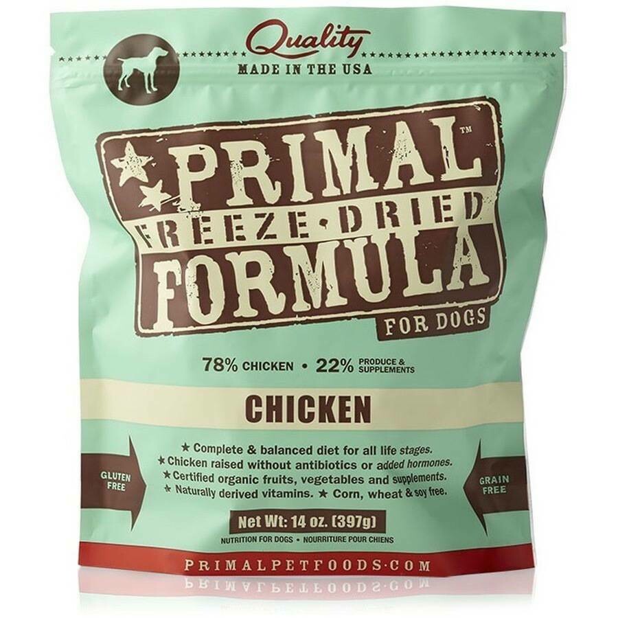 Primal Chicken Formula Nuggets Grain-Free Raw Freeze-Dried Dog Food, 14-oz bag