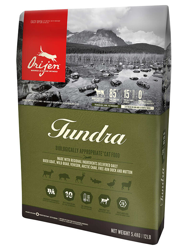 Orijen Tundra Biologically Appropriate Cat Dry Food, 4-lb