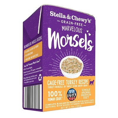Stella & Chewy's Marvelous Morsels Cage-Free Turkey Recipe Wet Cat Food, 5.5-oz