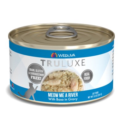 Weruva Cat Truluxe Meow Me A River with Basa in Gravy Grain-Free Wet Cat Food, 3-oz