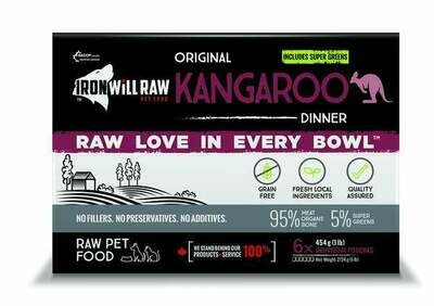 Iron Will Raw Original Kangaroo Frozen Cat & Dog Food, 6-lb