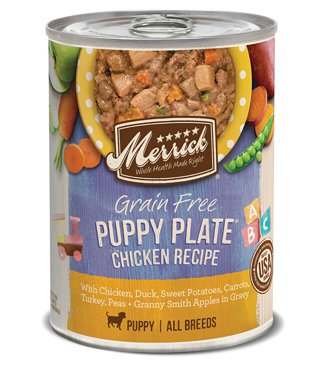 Merrick Puppy Plate Chicken Recipe Wet Dog Food, 12.7-oz