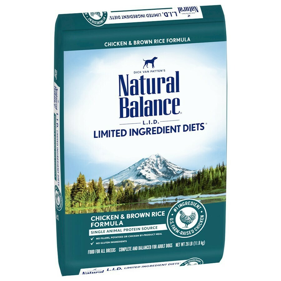 Natural Balance L.I.D. Limited Ingredient Diets Chicken & Brown Rice Formula Dry Dog Food, 4.5-lb