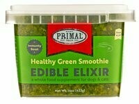 Primal Edible Elixir Healthy Green Smoothie Immunity Boost, Frozen Dog & Cat Food Topper, 16-oz
