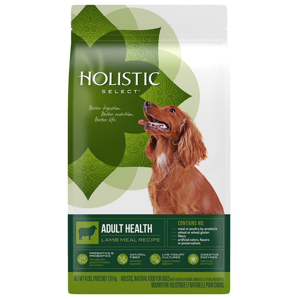 Holistic Select Adult Health Lamb Meal Recipe Dry Dog Food, 4-lb bag