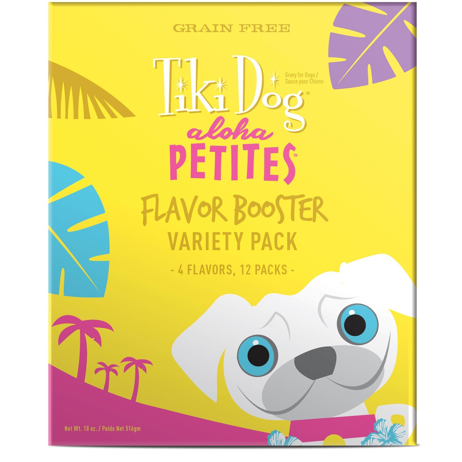 Tiki Dog Aloha Petites Grain-Free Flavor Booster Variety Pack Wet Dog Food, 1.5-oz pouch, case of 12