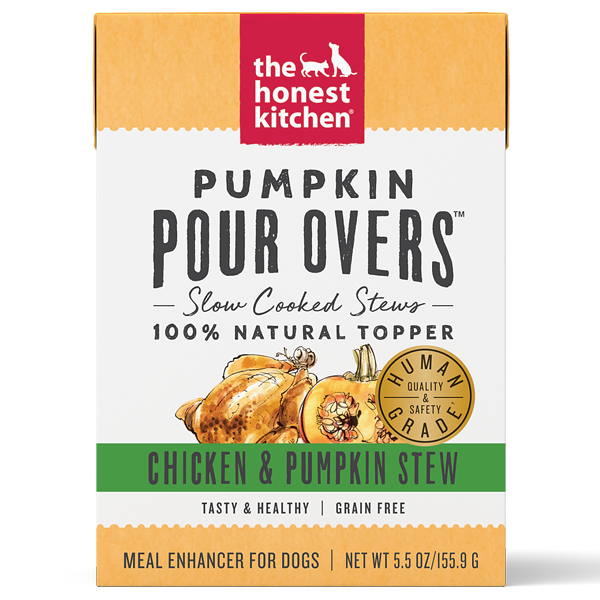The Honest Kitchen Pour Over Chicken & Pumpkin Stew Topper Dog Food, 5.5-oz