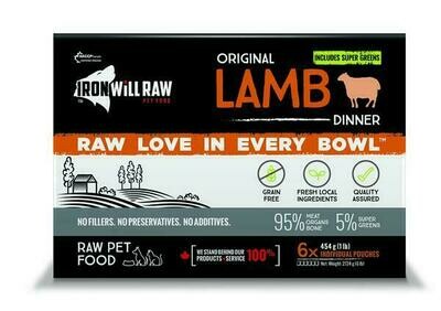 Iron Will Raw Original Lamb Frozen Cat & Dog Food, 6-lb