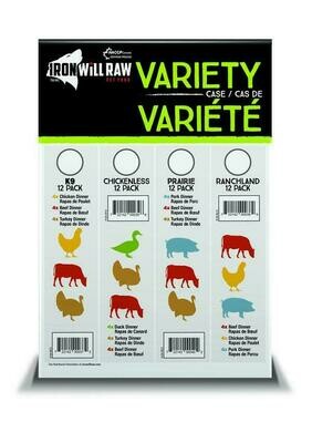 Iron Will Raw Variety Pack Prairie Frozen Cat & Dog Food, 12-lb, 12-pk
