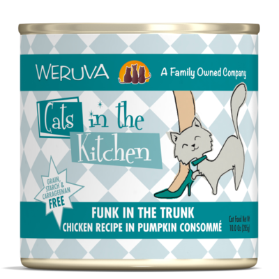 Weruva Cats in the Kitchen Funk In The Trunk Chicken in Pumpkin Consomme Grain-Free Wet Cat Food, 10-oz