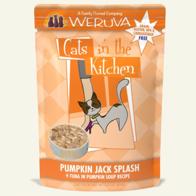 Weruva Cats in the Kitchen Pumpkin Jack Splash Tuna in Pumpkin Soup Recipe Grain-Free Wet Cat Food, 3-oz pouch