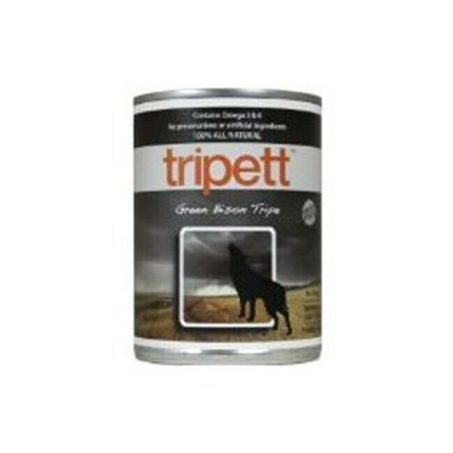 PetKind Tripett Green Bison Tripe Grain-Free Canned Dog Food, 13-oz