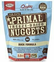 Primal Duck Formula Nuggets Grain-Free Raw Freeze-Dried Cat Food, 5.5-oz bag