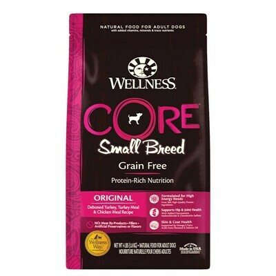 Wellness CORE Grain-Free Small Breed Turkey & Chicken Recipe Dry Dog Food, 4-lb bag