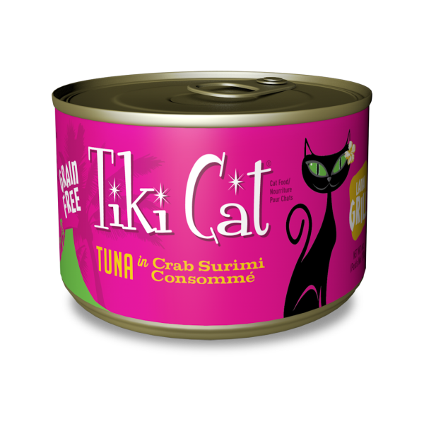 Tiki Cat Lanai Grill Tuna in Crab Surimi Consomme Grain-Free Canned Cat Food, 6-oz