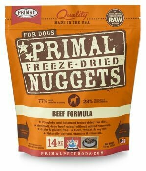Primal Beef Formula Nuggets Grain-Free Raw Freeze-Dried Dog Food, 14-oz bag