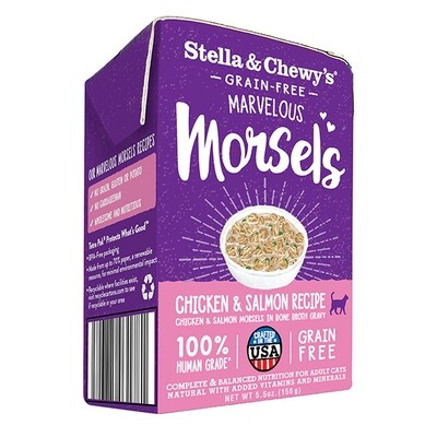 Stella & Chewy's Marvelous Morsels Chicken & Salmon Medley Wet Cat Food, 5.5-oz