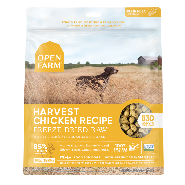 Open Farm Harvest Chicken Recipe Raw Freeze-Dried Dog Food, 13.5-oz