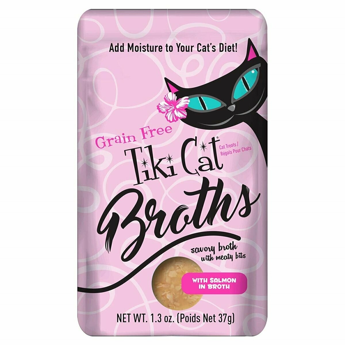Tiki Cat Broths Salmon in Broth Wet Cat Food, 1.3-oz pouch