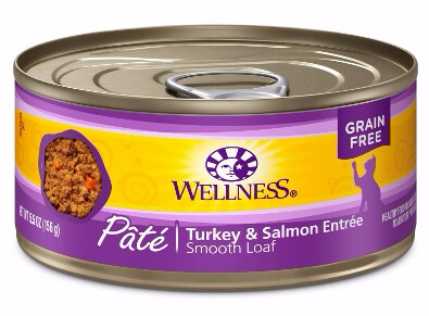 Wellness Complete Health Turkey & Salmon Formula Grain-Free Canned Cat Food, 5.5-oz