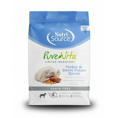 PureVita Grain Free Turkey & Sweet Potato Dry Dog Food, 25-lb