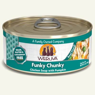 Weruva Cat Classic Funky Chunky Chicken Soup with Pumpkin Grain-Free Wet Cat Food, 5.5-oz