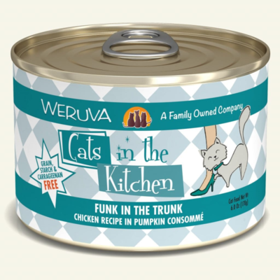 Weruva Cats in the Kitchen Funk In The Trunk Chicken in Pumpkin Consomme Grain-Free Wet Cat Food, 6-oz