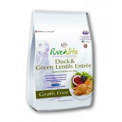 PureVita Grain Free Duck & Green Lentils Recipe Dry Dog Food, 25-lb