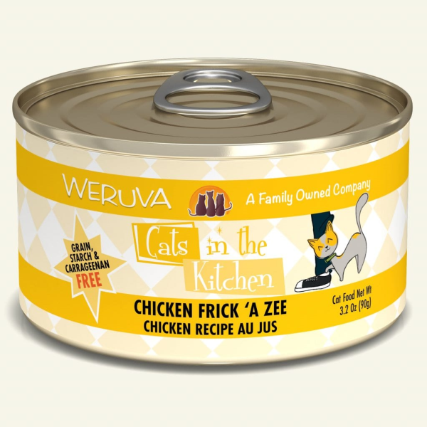 Weruva Cats in the Kitchen Chicken Frick 'A Zee Chicken Recipe Au Jus Grain-Free Wet Cat Food, 3.2-oz