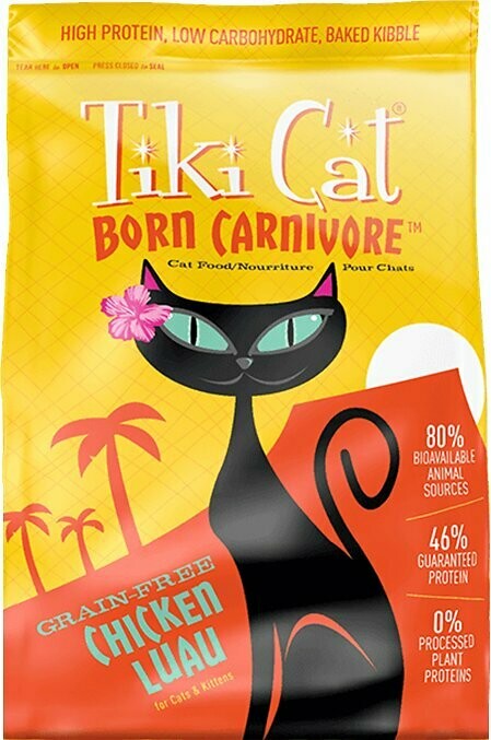 Tiki Cat Born Carnivore Grain Free Chicken Luau Dry Cat Food, 2.8-lb