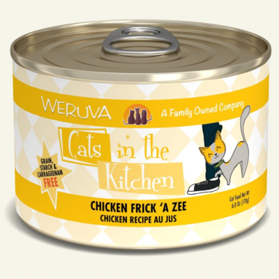 Weruva Cats in the Kitchen Chicken Frick 'A Zee Chicken Recipe Au Jus Grain-Free Wet Cat Food, 6-oz