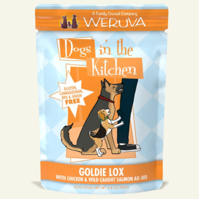 Weruva Dogs in the Kitchen Goldie Lox with Chicken & Wild Caught Salmon Au Jus Grain-Free Wet Dog Food, 2.8-oz