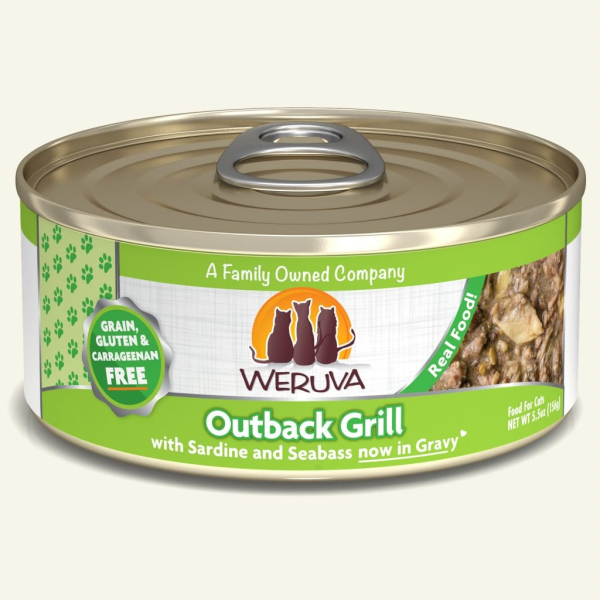 Weruva Cat Classic Outback Grill with Trevally & Barramundi Grain-Free Wet Cat Food, 5.5-oz🐔