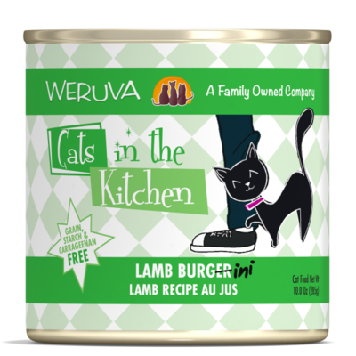 Weruva Cats in the Kitchen Lamb Burgini Lamb Au Jus Grain-Free Wet Cat Food, 10-oz
