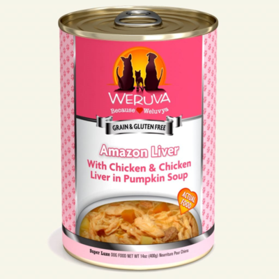 Weruva Dog Classic Amazon Liver with Chicken & Chicken Liver in Pumpkin Soup Grain-Free Wet Dog Food, 14-oz
