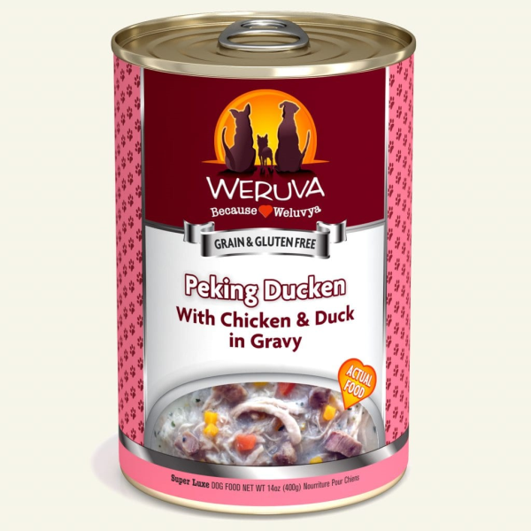 Weruva Dog Classic Peking Ducken with Chicken & Duck in Gravy Grain-Free Wet Dog Food, 14-oz