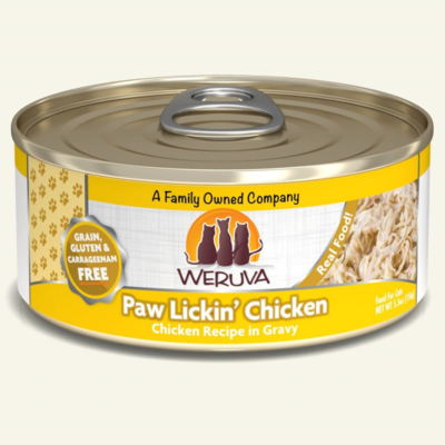 Weruva Cat Classic Paw Lickin' Chicken in Gravy Grain-Free Wet Cat Food, 5.5-oz
