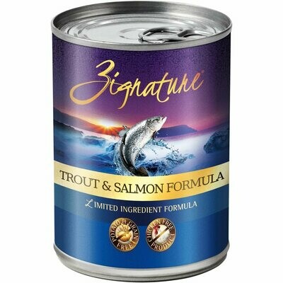 Zignature Trout & Salmon Limited Ingredient Formula Grain-Free Canned Dog Food, 13-oz