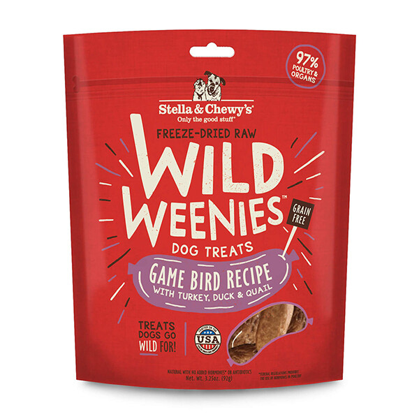 Stella & Chewy's FD Wild Weenies Grain-Free Dog Treats Game Bird Recipe 92g