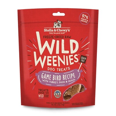 Stella & Chewy's FD Wild Weenies Grain-Free Dog Treats Game Bird Recipe 92g