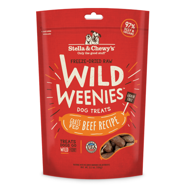 Stella & Chewy's Wild Weenies Grain-Free Dog Treats Beef Recipe 326g