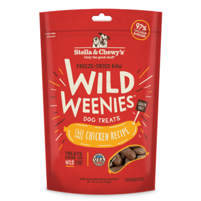 Stella & Chewy's Wild Weenies Dog Grain-Free Dog Treats Chicken Recipe 326g