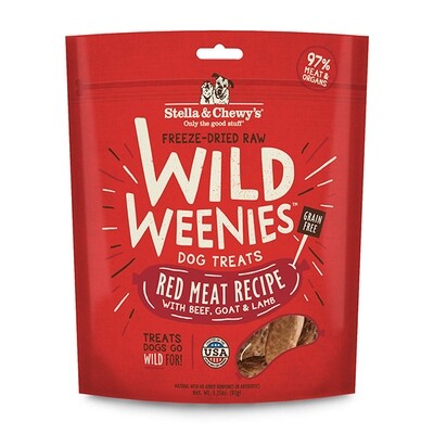 Stella & Chewy's Wild Weenies Grain-Free Dog Treats Red Meat Recipe 92g