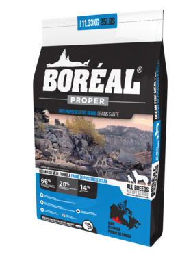 Boreal Proper Ocean Fish Meal - Low Carb Grains Dry Dog Food, 11.33kg bag