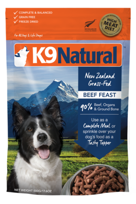 K9 Natural Dog FD Beef Feast 500G
