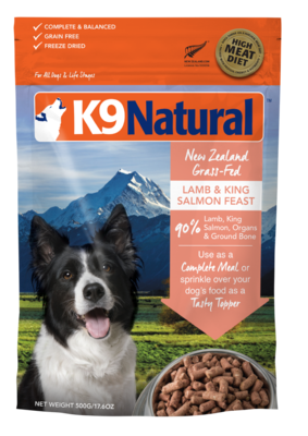K9 Natural Dog FD Lamb & King Salmon Feast 500G
