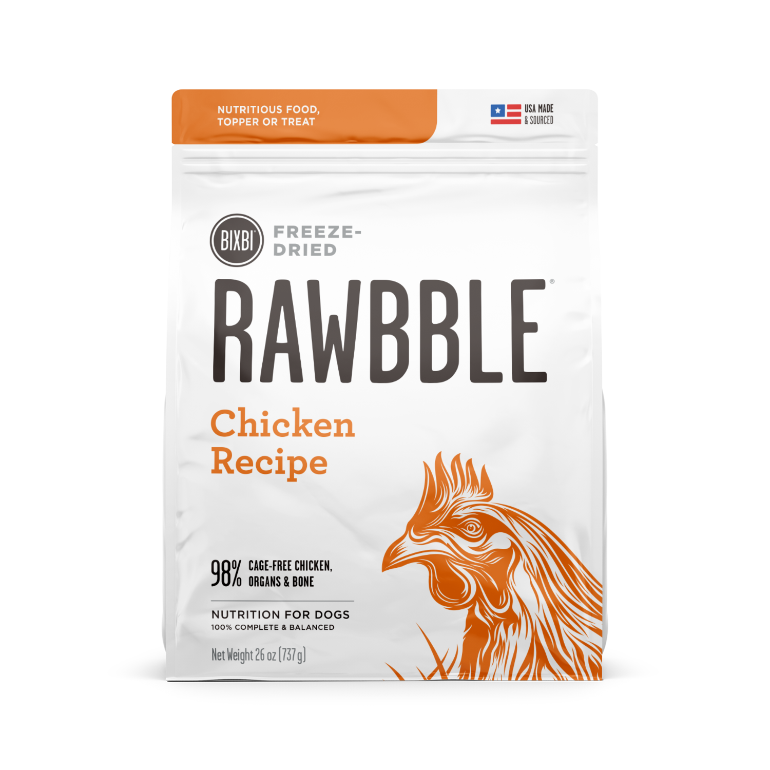 RAWBBLE® FREEZE DRIED DOG FOOD - CHICKEN RECIPE 26OZ
